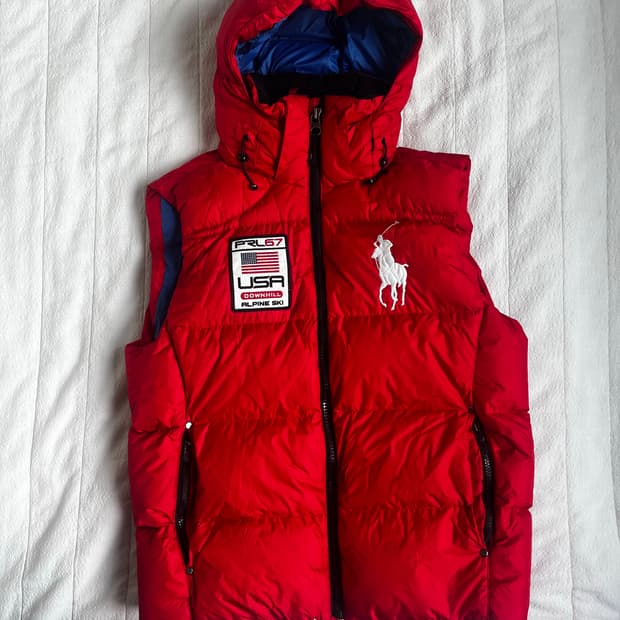 폴로 빅포니 조끼 패딩