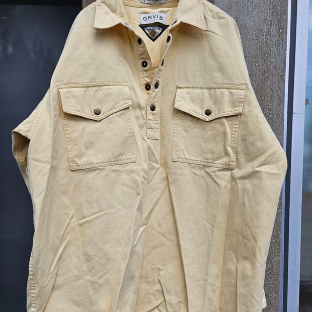 Orvis 오르비스 헤비코튼 풀오버 셔츠 (105, 빈티지 옐로우)
