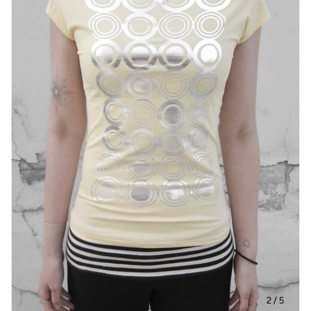 아람하우스 metallic sleeveless lemon yellow