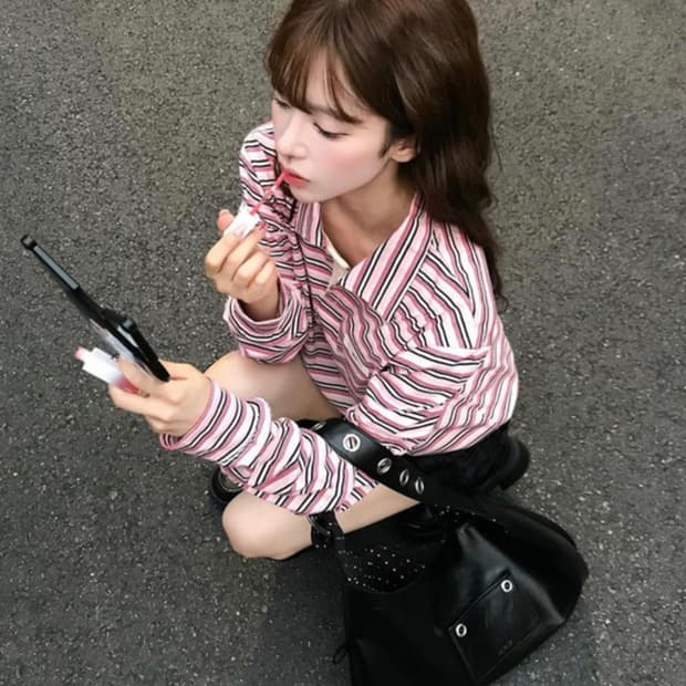 레터리 BUCKLE REVERSIBLE SHOULDER BAG 블랙