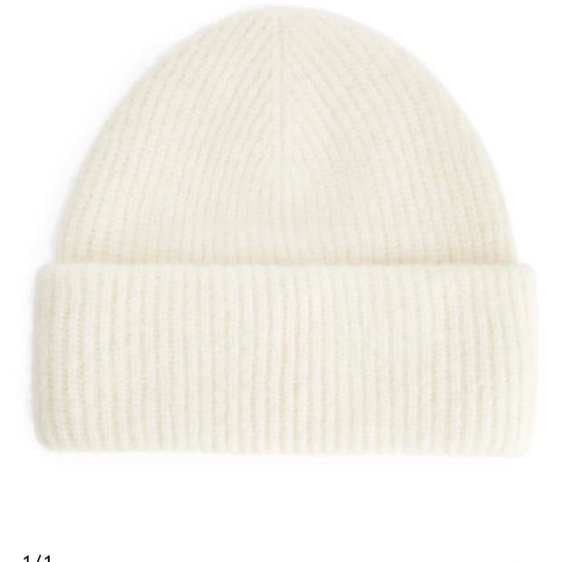 아르켓 알파카 메리노 블렌드 비니 오프화이트