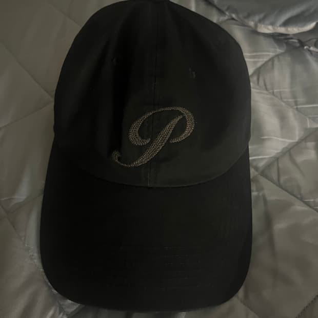 프레프 pref 블랙 p로고 6패널 볼캡