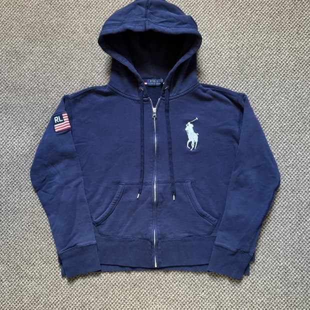 폴로 랄프로렌 빅포니 성조기 후드 집업