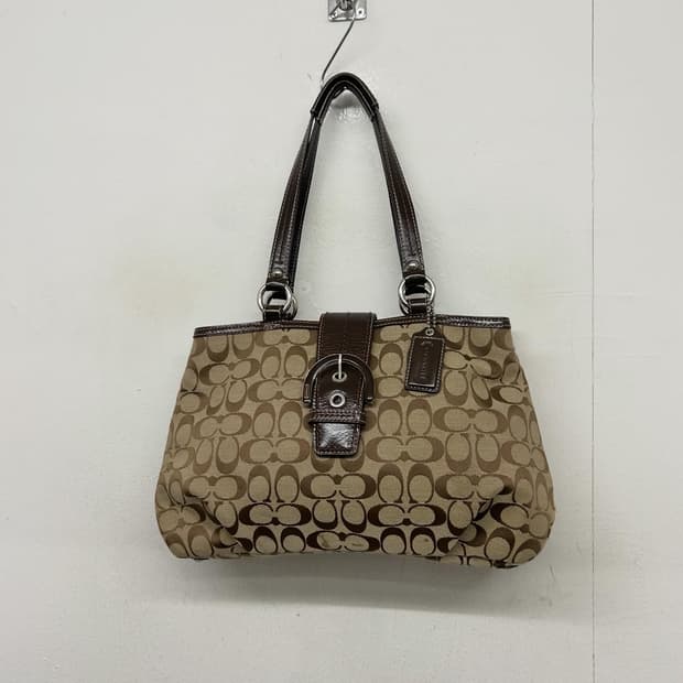 빈티지 코치 시그니처 숄더백 브라운