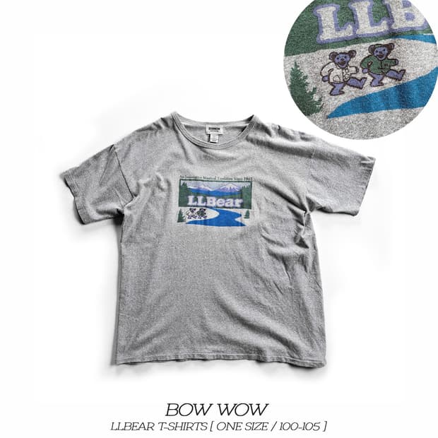 BOWWOW 바우와우 LLBEAR 티셔츠 그레이 원사이즈