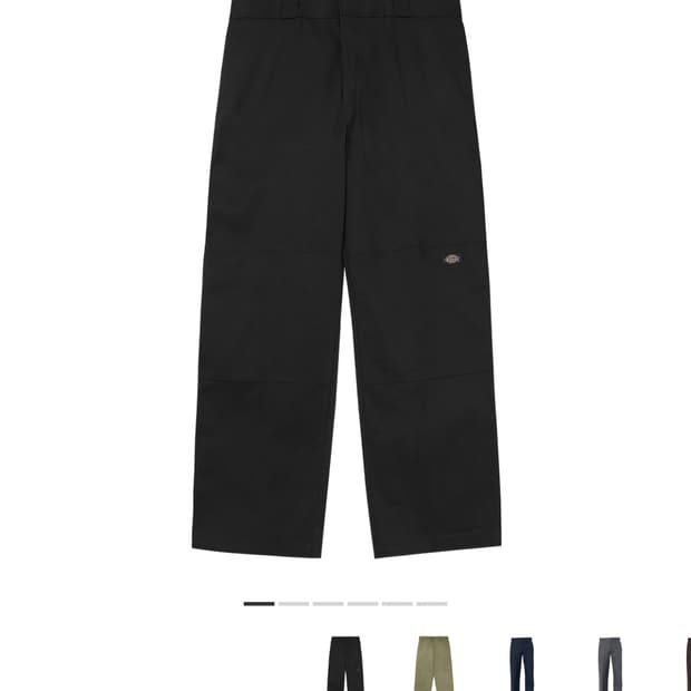 디키즈 루즈핏 더블니 워크 팬츠 블랙 30×32