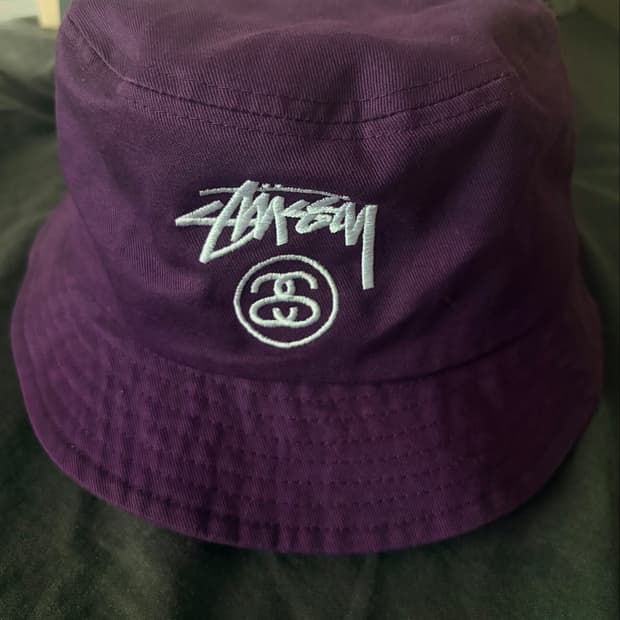 스투시 퍼플 버킷햇 L/XL