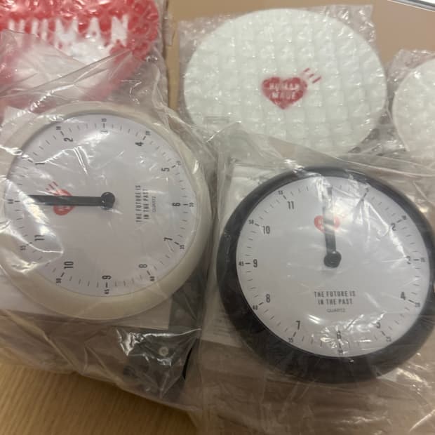 휴먼메이드 bath clock 블랙 화이트