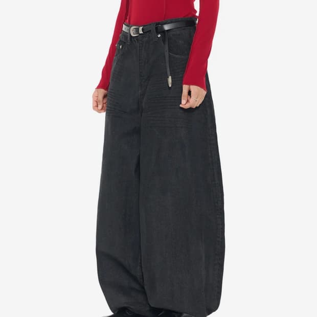 기철  벌룬핏 데님팬츠 S사이즈