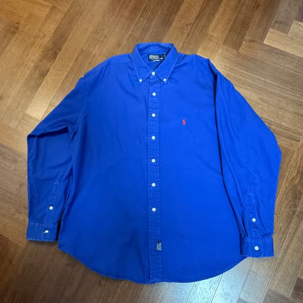 폴로 랄프로렌 로얄블루 XL 긴팔 셔츠 (made in canada)