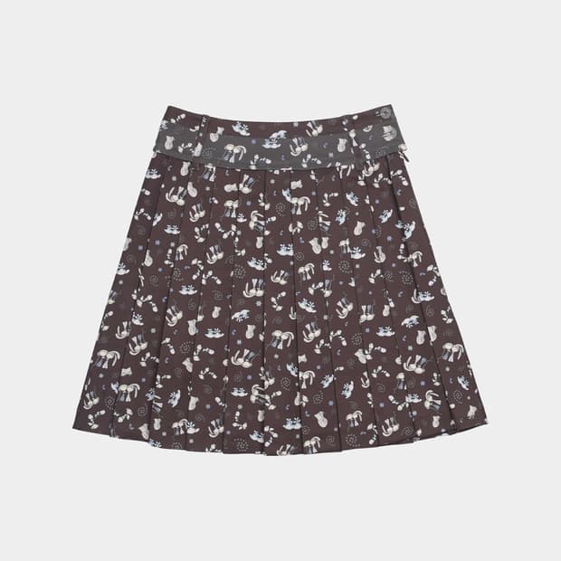 코이세이오 TEJI TWO-TONE PATTERN PLEATS SKIRT