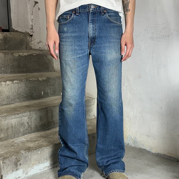 90's USA Made 빈티지 리바이스 517 레드탭 부츠컷 플레어진