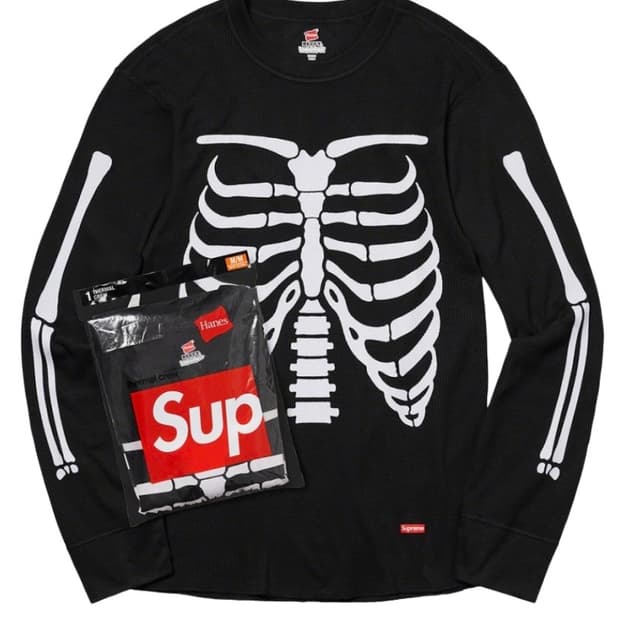 슈프림 헤인즈 본즈 XL supreme hanes bones 