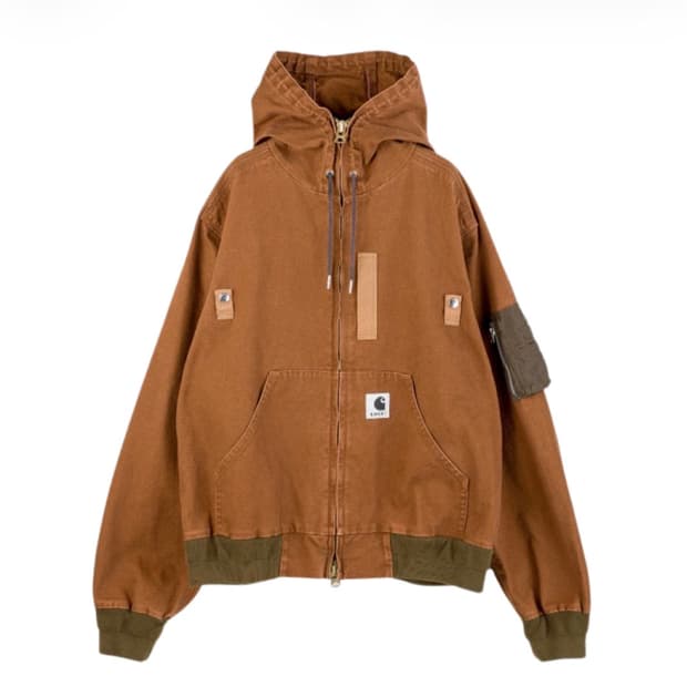 사카이 칼하트 워시드 덕 후드 블루종(브라운₩