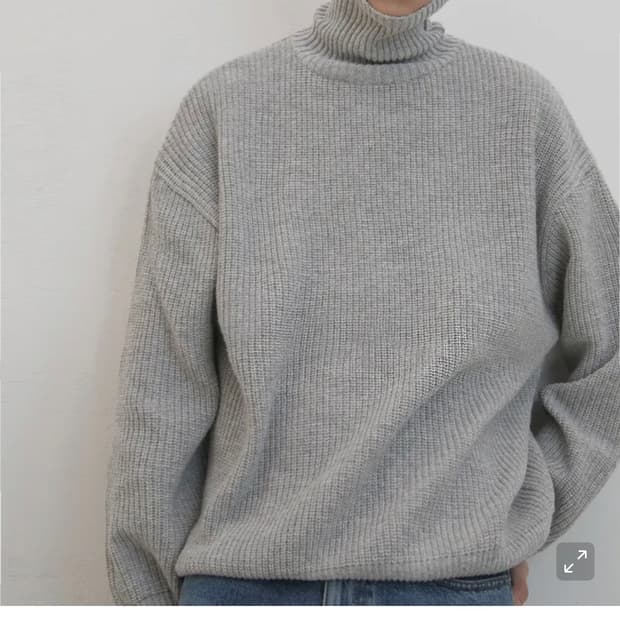 (새상품)(L) 드로우핏 하찌 벌키 터틀넥 니트 [L.GREY] 판매