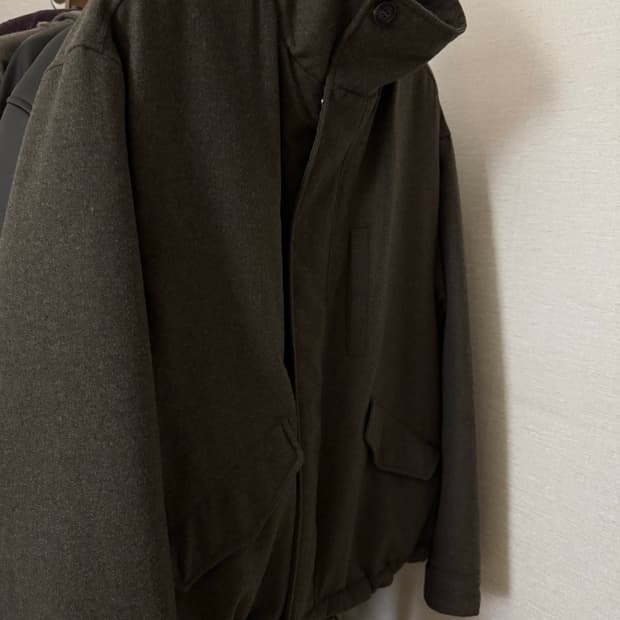 비슬로우 밀리터리 울 퀄팅 자켓