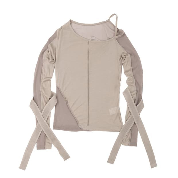 Bandage Mesh T-shirt / Brown