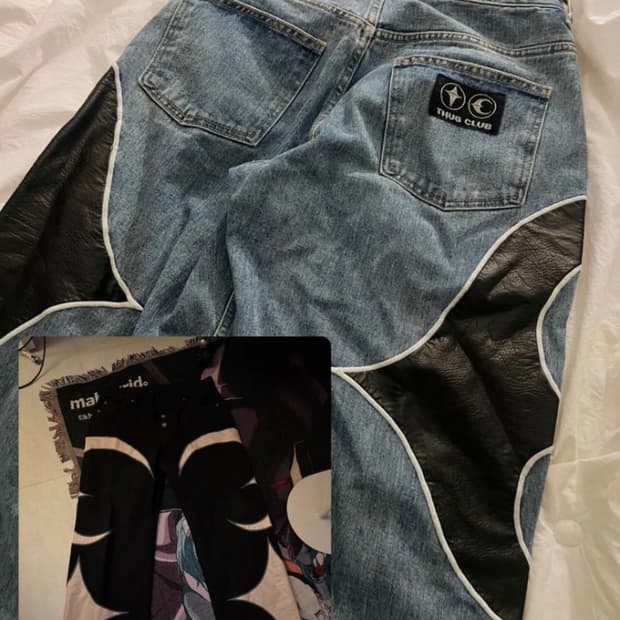 [1] 떠그클럽 tc 레더 워싱 데님 팬츠  (2개 일괄)