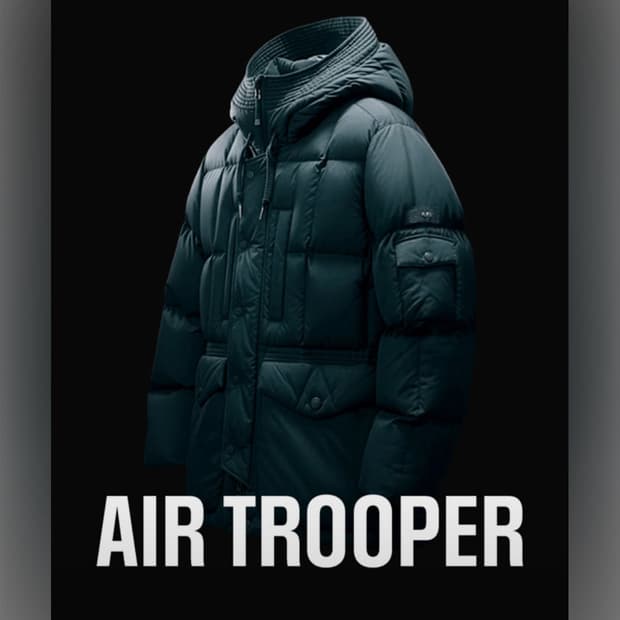 [5회미만] 시리즈 25fw 구스다운 에어트루퍼 / 다크차콜 / 110사