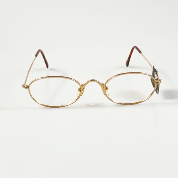 90s NEW WORLD 골드 슬림 오벌 프레임 빈티지 안경