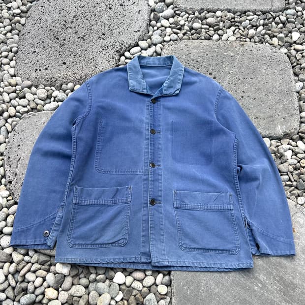 OLD FADED BLUE WASHING FRENCH 프렌치워크자켓