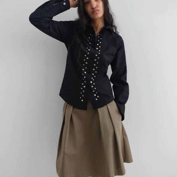 [s] 기마구아스 sky stud 셔츠 블랙