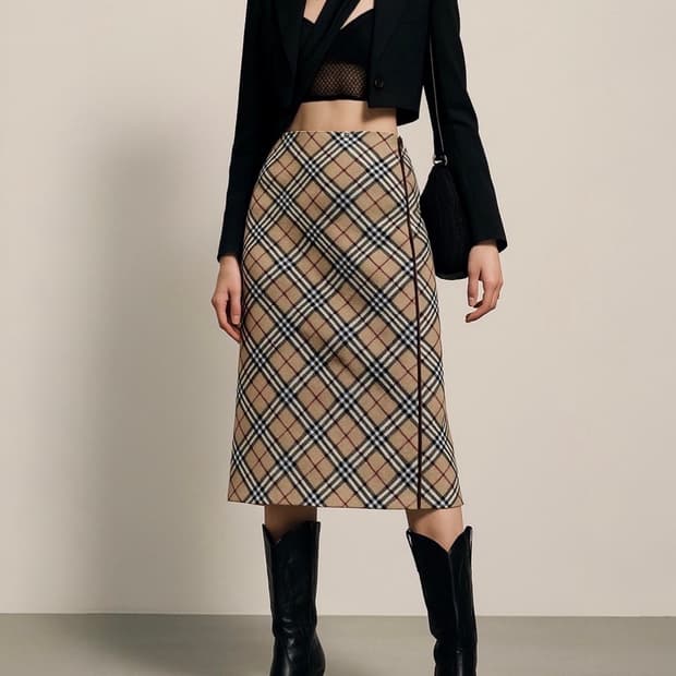 Burberry Blue Label Check Skirt