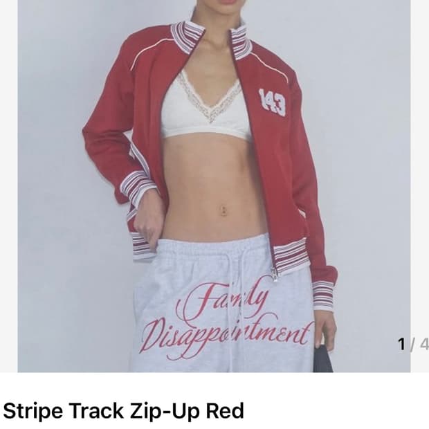 스컬프터 트랙 집업 져지 Stripe Track Zip-Up Red(m)