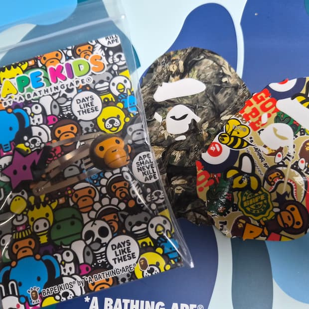 베이프 정품 베이비 마일로 헤어 클립 셋트 머리핀