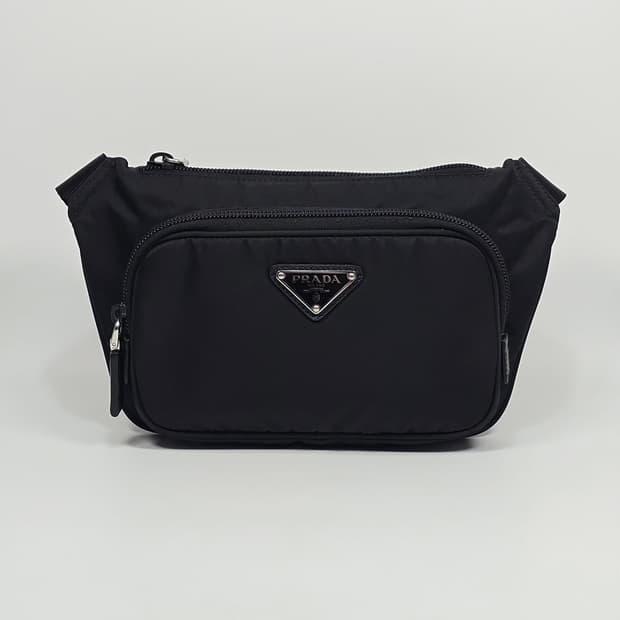 프라다 리나일론 사피아노 가죽 숄더백