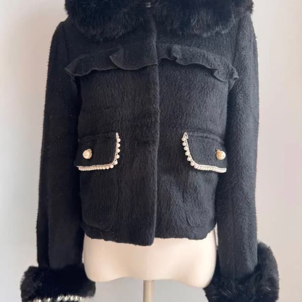 Ma*rs 마즈 블랙 숏코트 히메갸루 양산형 지뢰계 