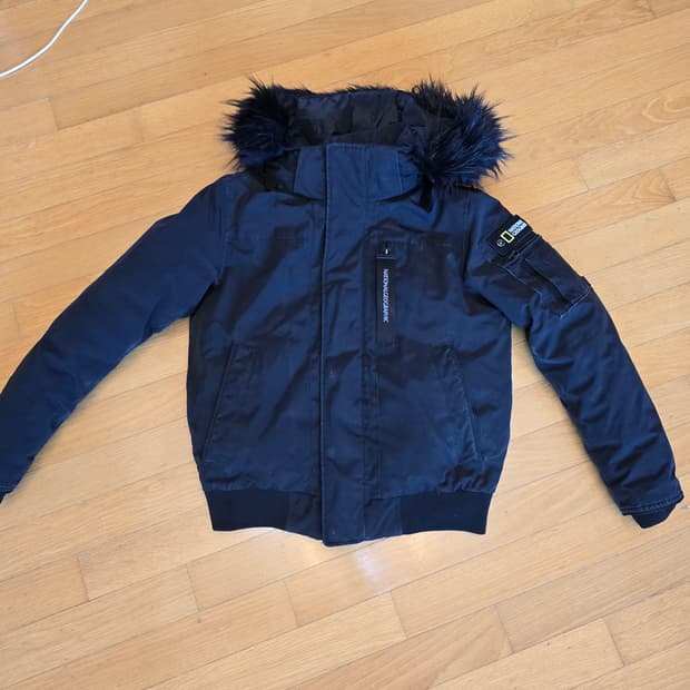 네셔널지오그래픽 블랙 유틸리티 숏패딩M 판매