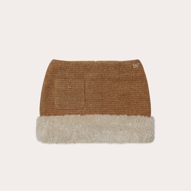 나비버스 베어 퍼 스커트 브라운