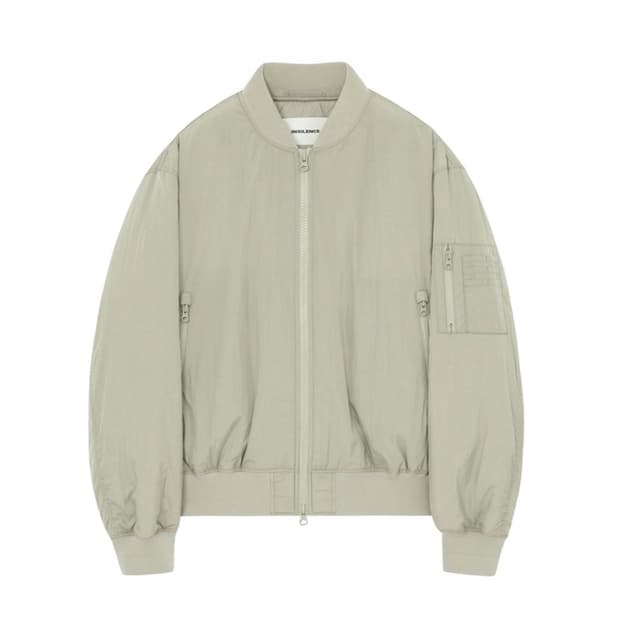 인사일런스 오버사이즈 MA-1 라이트베이지 S