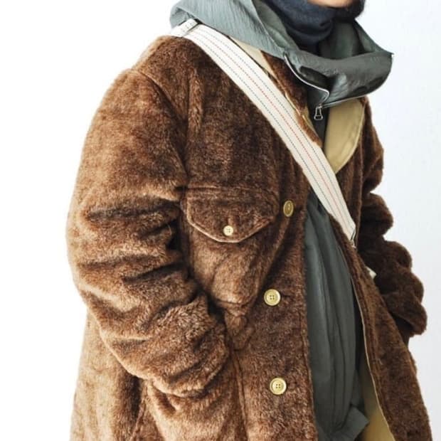 L) 19AW 엔지니어드 가먼츠 리버시블 숄칼라 코트