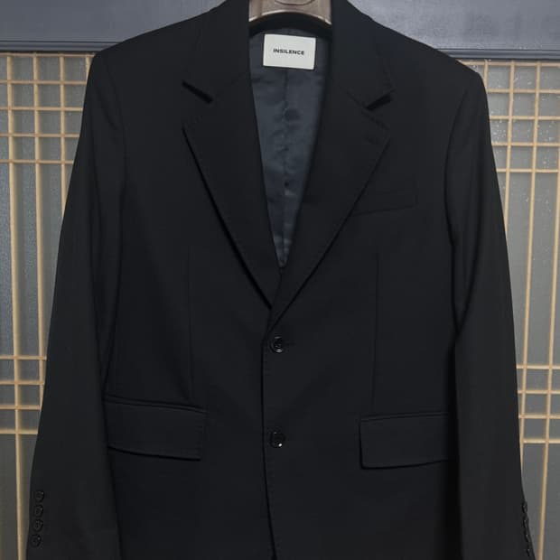 [L]인사일런스 피크스티치 울블레이저