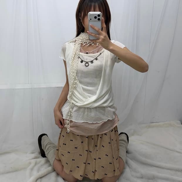 𖤐여리 온나 리본 코디set𖤐 