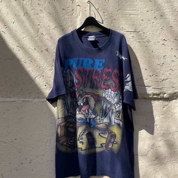 90s 루니툰즈 태즈 풀프린트 티셔츠