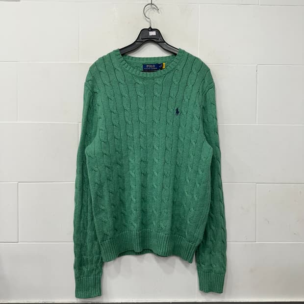 폴로 꽈배기 니트