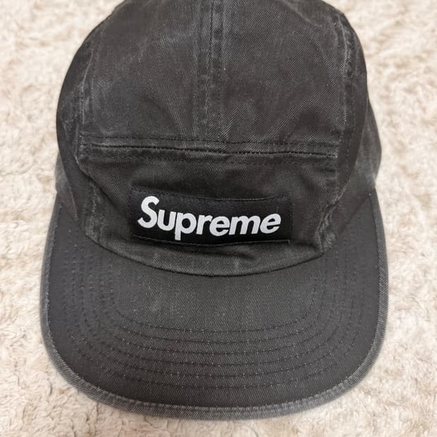 슈프림 워시드 치노 트윌 캠프캡 블랙