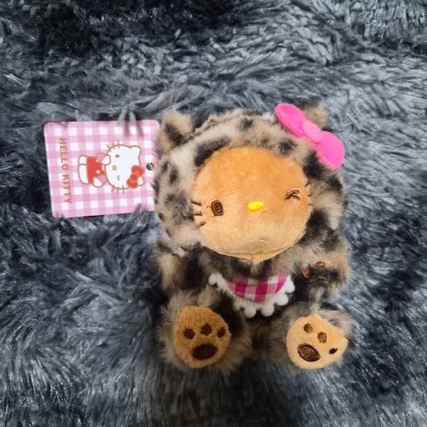 호피 헬로키티 인형키링 새상품