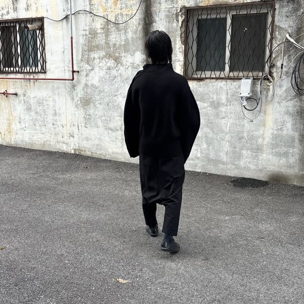 블랙 꼼데가르송 사루엘 팬츠