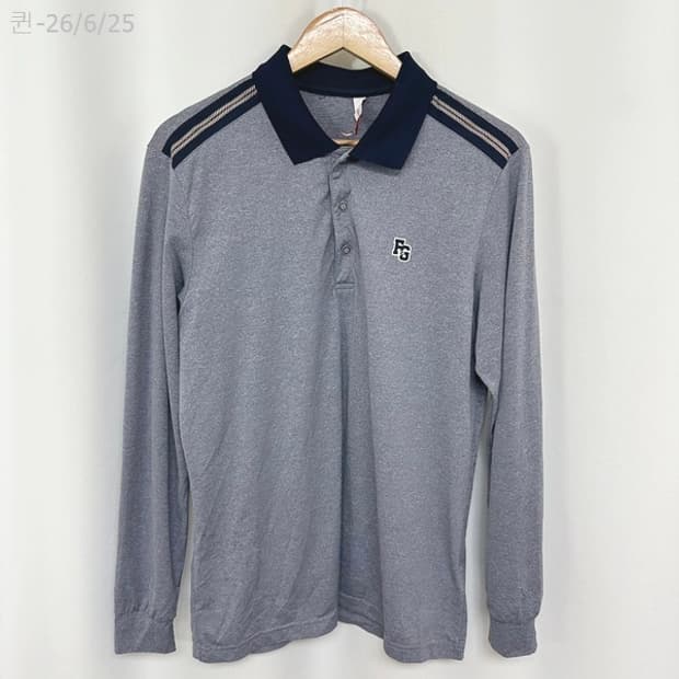 팬텀 남자 골프 긴팔티 스판 네이비 100