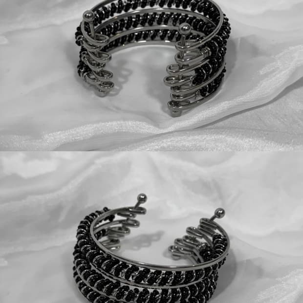 black piercing bracelet