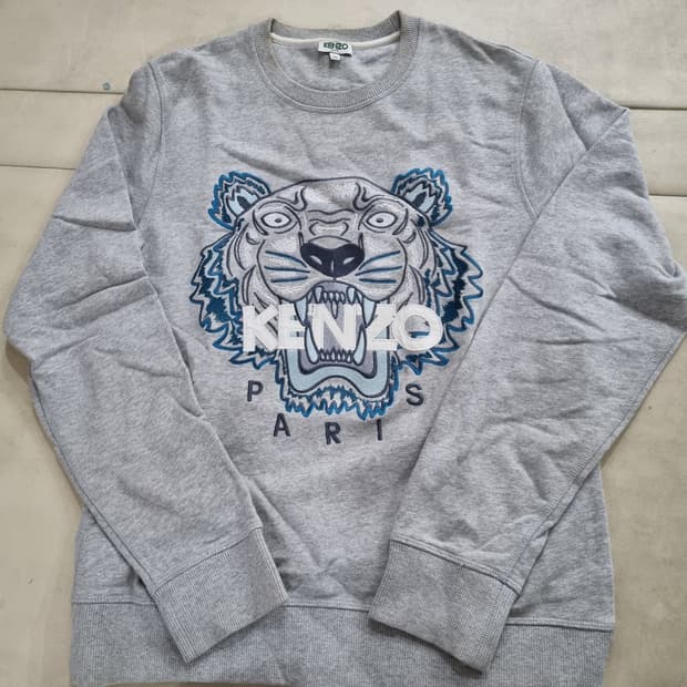 KENZO 겐조 타이거 자수 맨투맨 그레이