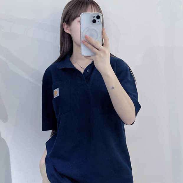 칼하트 네이비 반팔 카라티