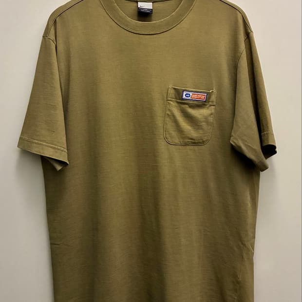 (L/103)00s nike 나이키 코튼 포켓 카키 빈티지 반팔티셔츠