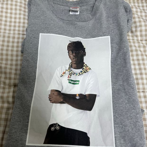 L사이즈 슈프림 타일러 티셔츠 그레이