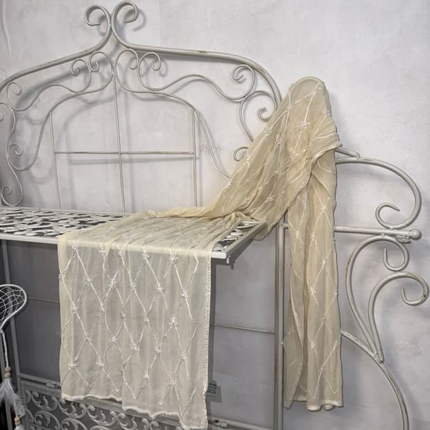 Laura Ashley ivory floral silk scarf