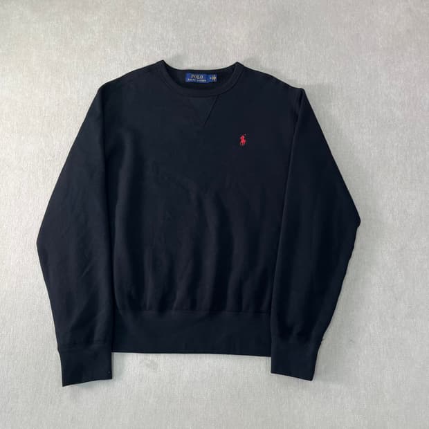 100 폴로랄프로렌 스몰포니 블랙 맨투맨